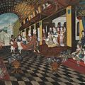 Ecole française vers 1700; Le sultan au sérail. 