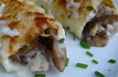 Cannellonis au veau et aux champignons
