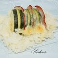 Courgettes orloff sur lit de riz