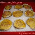 Huîtres au foie gras