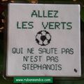 Sous-verre brodé "Allez les Verts"