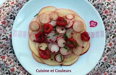 Octobre rose: Carpaccio de pink lady et radis roses 