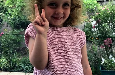 Angèle - Pull coton 4 ans en Phil Pétillant couleur Eglantine