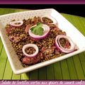 Salade de lentilles vertes aux gésiers de canard confits