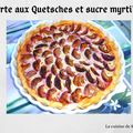 Tarte aux questchs et sucre myrtille