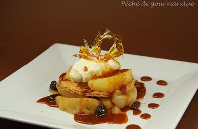 Des pommes, des poires à la façon des demoiselles Tatin, caramel à la fleur de sel d'après François Paul