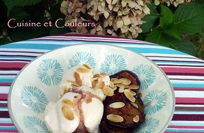Crème glacée au porto et figues rôties 