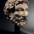Tête d'ascète, Pakistan, ancienne région du Gandhara, 3-5e siècle
