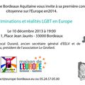 DEBAT LGBT A LA MAISON DE L'EUROPE