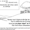 dimanche 29 mai 10 h 30 St Cyr le Chatoux : Dieu nous appelle à la joie, S'émerveiller devant la création 