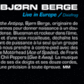 BJORN BERGE (Live in Europe / Dixiefrog)