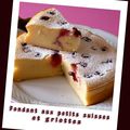 Fondant aux petites suisses et griottes