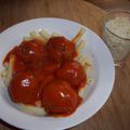 Macaroni - boulettes sauce tomate