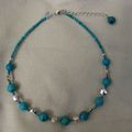 Collier en turquoises et argent et boucles d'oreilles