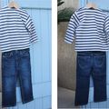 Pull Petit Bateau et Pantalon H&M ... 2 ans ...