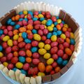 Gâteau M&M, chantilly framboise chocolat!