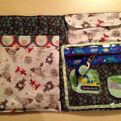 fabric artist's case for dino lovers