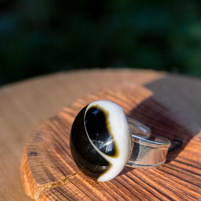 BAGUE "Noir & Blanc"