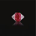 Attractive  6.11 carats Ruby and diamond ring