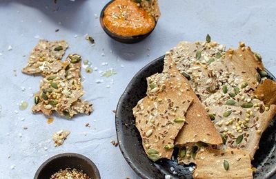 Crackers de levain aux graines