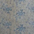 1536 - Tissu ancien. Petites fleurs bleues tons fanés 73 x 78