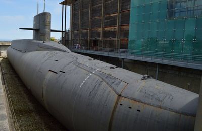 Le sous marin nucléaire lanceur d'engins le Redoutable à la cité de la mer de Cherbourg