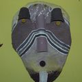 Exposition de masques, 6 ième année, École Springdale,  Elementary School, avec Josée Dubrule