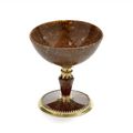 Moss-agate tazza. Stone-cutting: south German, probably the Palatinate or Idar-Oberstein, ca 1650