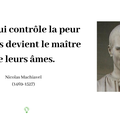 Machiavel et la peur.