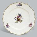A Vincennes plate, circa 1752