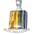 PENDENTIF "CABOCHON" OEIL DE TIGRE 8 