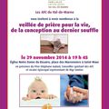 VEILLEE DIOCESAINE POUR LA VIE SAMEDI 29 NOVEMBRE A NOTRE DAME DU ROSAIRE DE SAINT MAUR