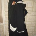 Veste de portage arabesque (noire et crème)