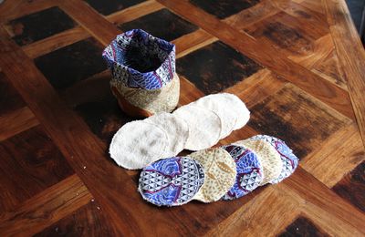 Couture de lingettes écologiques avec sac