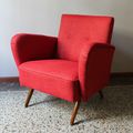 Fauteuil 1950 Rouge