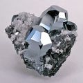 Hematite crystals with Calcite