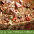 joues de boeuf mironton à l'italienne