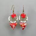 Boucles d'oreilles estampe BERLINGOT origami en papier japonais