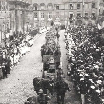 43e RAC et 243e RAC, le retour des poilus à Caen, 1919