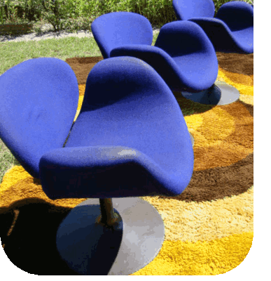 Little Tulip, fauteuils "545", désignées par Pierre Paulin, éditées par Artifort en 1963