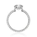 Harry Winston. Attraction platinum ring set with diamonds. New York collection