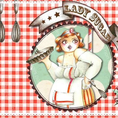 Lady Sugar pour une boite de sucre.