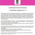 CHALLENGE FRANCE PATCHWORK ENSEMBLE MALGRE TOUT N°8, rose