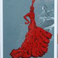 4 Flamenco - Acrylique sur carton entoilé 30x20