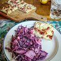 Tarte flambée & salade chou/pomme/radis