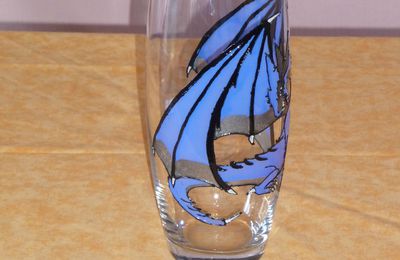 Vase Dragon bleu