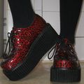 Creepers léopard rouge glitter - part.1 : jupe et serre taille