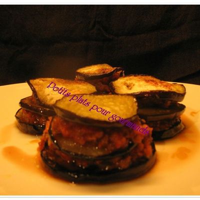 Mille feuilles d'aubergines