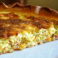 Quiche poireaux, carottes, lardons parfumée au cumin & au curcuma