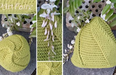 Bonnet olive en spirale